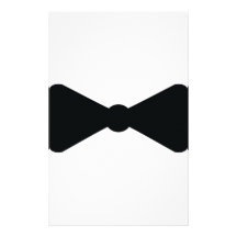 black bow tie icon personalized stationery