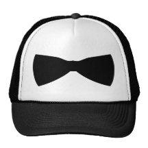 black bow tie mesh hat