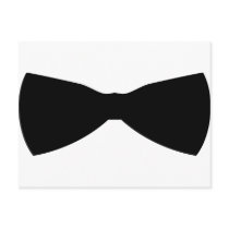 black bow tie post card