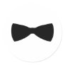 black bow tie round stickers