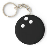 black bowling ball icon keychain