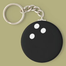 black bowling ball icon keychains