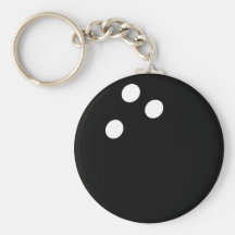 black bowling ball icon keychain