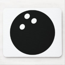 black bowling ball icon mouse mats