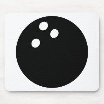 black bowling ball icon mouse mats