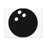 black bowling ball icon post card