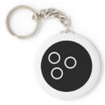 black bowling ball keychain