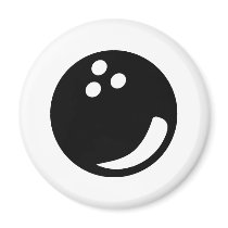black bowling ball refrigerator magnets