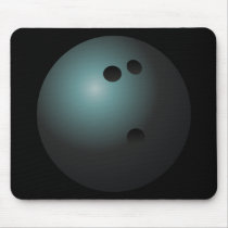 Black Bowling Ball Mousepad by Customizables Black Bowling Ball Mousepad