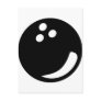 black bowling ball postcard