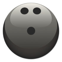 BLACK BOWLING BALL STICKERS