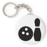 black bowling icon key chain
