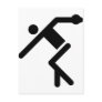 black bowling icon post cards
