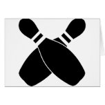 black bowling pin cards