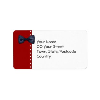 Black BowTie Address Label label