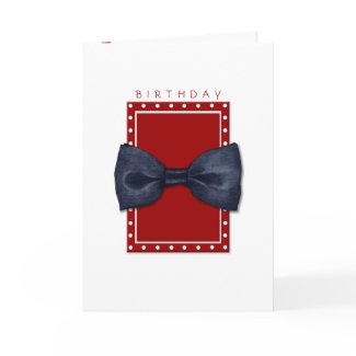 Black Bowtie Birthday Card card