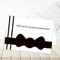 Black Bowtie Junior Groomsmen Cards