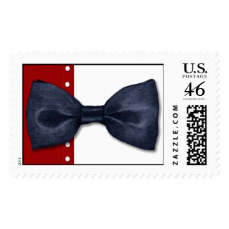 Black BowTie Postage Stamp stamp