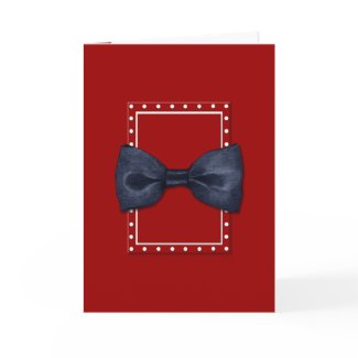 Black Bowtie red Card card