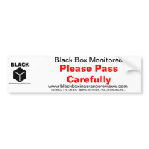 Black Box Car Sticker - Please Pass Carefully Bumper Stickers