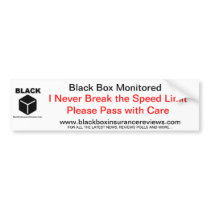 Black Box Car Sticker - Speed Limit Bumper Sticker