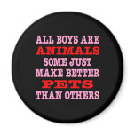 Black Boys Animals Better Pets magnets