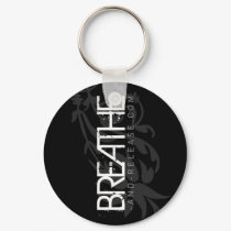Black Breathe Keychain by breathe_and_release Black Breathe Keychain