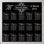 Black Bride and Groom Seating Chart posters