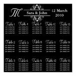 Black Bride and Groom Seating Chart Poster