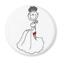 Black Bride Stick Figure Magnet by stick_figures Black Bride Stick Figure Magnet