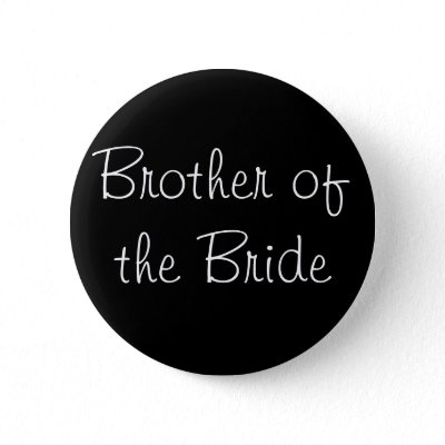Black Brother of the Bride Pin