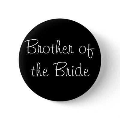 Black Brother of the Bride Pin