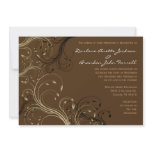 wedding invitations, brown black white wedding