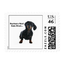 Black & Brown Dachshund Stamps