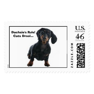 Black & Brown Dachshund Stamps by kokobaby