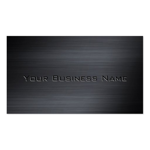 Black Brushed Metallic  Corporate Business Cards (front side)