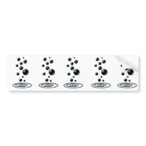 Black bubbles with blue reflection bumper sticker