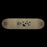 Black bubbles with blue reflection skateboards