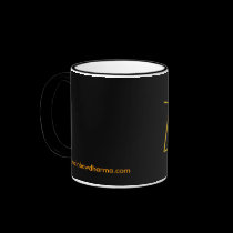 Black Buddha Mug by rainbowdharma Black Buddha Mug