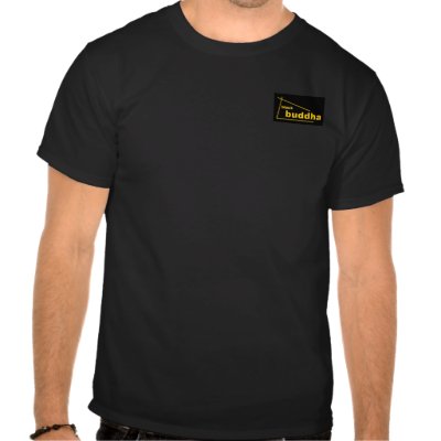 Black Buddha T-shirt by rainbowdharma