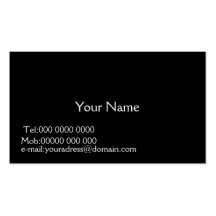 Black business card