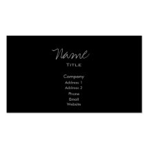 Black Business Card