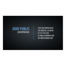 Black Business Card with Diamond Tile Pattern