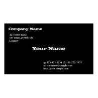 black business cards