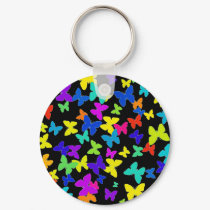 Black Butterflies Keychain by emele2 Black Butterflies Keychain