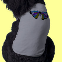 Black Butterfly blue pet clothing
