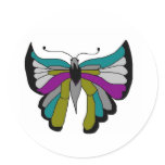 Black Butterfly by Wendy C. Allen Sticker