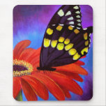 Black Butterfly Daisy Painting - Multi Mouse Pad