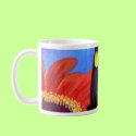 Black Butterfly Daisy Painting - Multi mugs