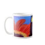 Black Butterfly Daisy Painting - Multi mugs